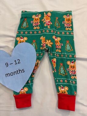 Disney Baby - Festive Gingerbread and Tree Print Baby Pants